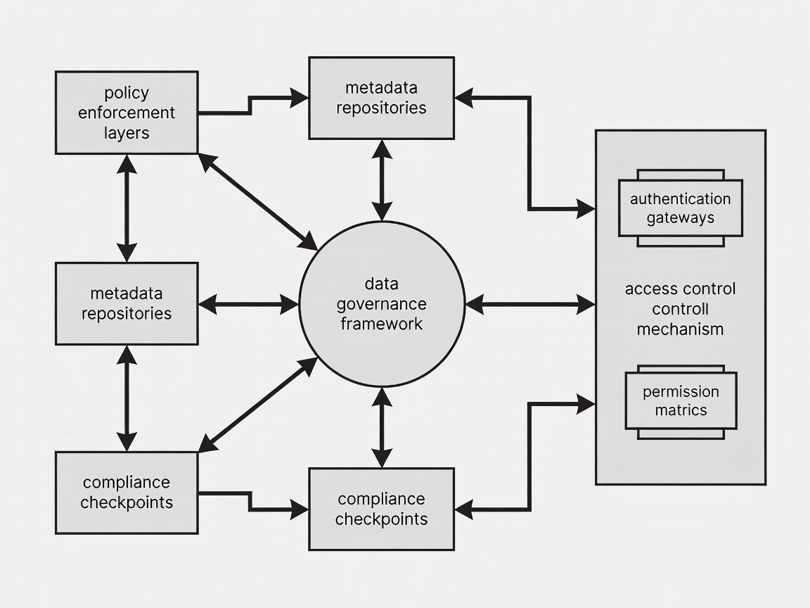 Diagram showing structural data governance and access control flow